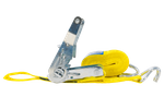 Ensemble de quatre sangles de transport UNITRAIER avec tendeur 4 m/25 mm/1 t jaunes