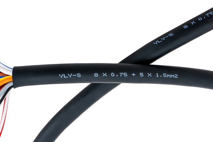 Câble électrique HYBSZ YLY-S 8x0,75+5x1,5 à 13 conducteurs - 1 m