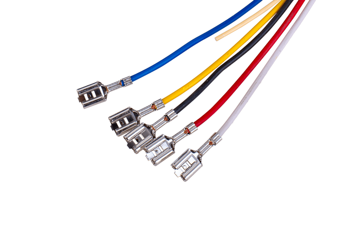 Faisceau électrique pour remorque MANTES 4 m, fiche 7 broches, connecteurs 6,3