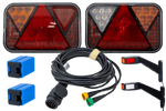 Kit d&#39;éclairage : feux arrière LED FRISTOM FT-270 + feux de gabarit LED FRISTOM FT-145 + faisceau MANTES 5,2 m 13 broches