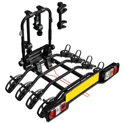 Porte-vélos sur attelage Peruzzo Parma 4 pour 4 vélos (noir)