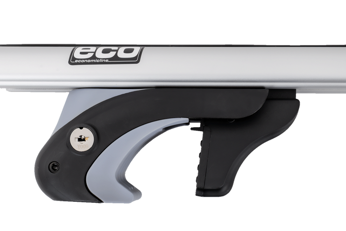 Barres de toit Eco Alubase 135 - barres de toit universelles en aluminium pour rails ouverts