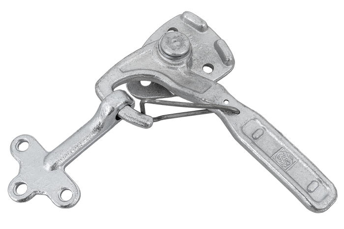 Attelage latéral gauche avec fixation WINTERHOFF WV 10-L + WVG 10-A, fermeture latérale complète remorque