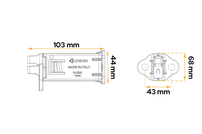 Cale de roue pliable LOKHEN ORIGAMY 46 h : 190 mm / set avec poignée
