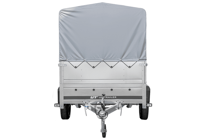 Remorque légère sur ressorts 264x125 UNITRAILER GARDEN 264/R KIPP avec côtés, ridelles BIS, châssis H-800 et bâche grise