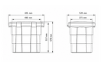 Coffre à outils pour sable et sel de déneigemen DAKEN 86004 PITBOX, 655 x 570 x 520 mm, 108,5 l