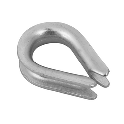 Cosse-coeur pour corde, câbles DROMET KU.6, en acier, 6 mm