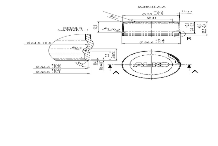 Cache-moyeu AL-KO 55 mm pour remorque