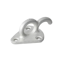 Crochet latéral métallique ProPlus 342157 avec œillet pour la fixation de bâches et de sangles de remorque