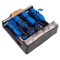 OUTLET Lot de quatre sangles de transport UNITRAIER avec tendeur 4 m/25 mm/0,68 t bleues