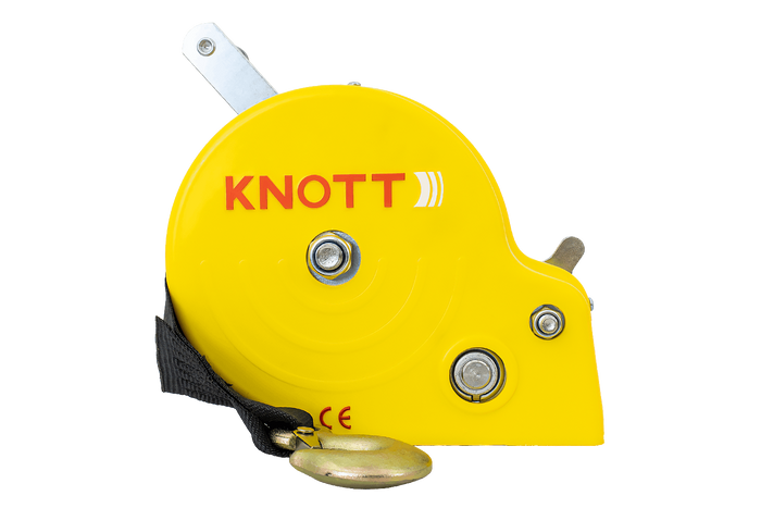 Treuil 450 kg à sangle KNOTT boîtier jaune