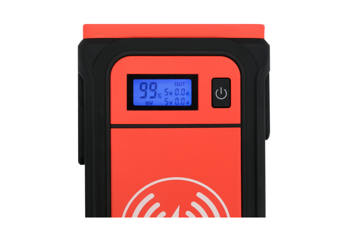 Démarreur de voiture YATO YT-83085 de 16 000 mAh avec démarrage de secours et charge par induction