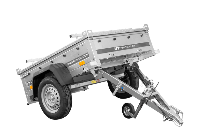 Remorque à un essieu 150x106 UNITRAILER GARDEN 150 KIPP avec bâche en aluminium