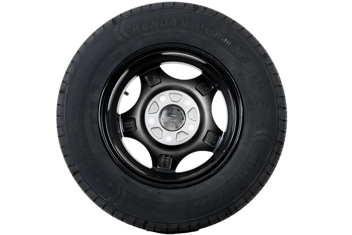 Roue renforcée pour remorque KENDA 165/80 R13C 96/94N JANTE ALU STARCO polie 5Jx13"H2 5x112 ET:30