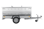 Remorque à un essieu sur ressorts 230x125 UNITRAILER FORCE 230/R KIPP avec côtés BIS et couvercle en aluminium