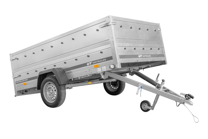 Remorque voiture 264x150 UNITRAILER GARDEN 265 KIPP avec ridelles supplémentaires