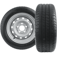 Jeu de deux roues renforcées pour remorque PNEU LINGLONG 195/50 R13C 104/101N JANTE UNITRAILER 5.5Jx13&quot; 5x112 ET:30