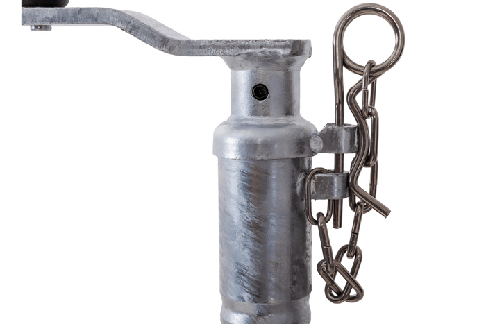 Roue jockey KNOTT TK48, tube ondulé, 300 kg, 48 mm, 700-940 mm