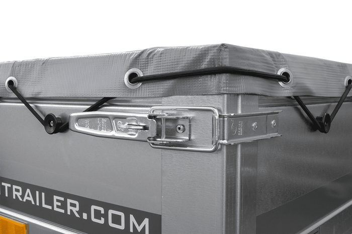 REMORQUE DE JARDIN 264 KIPP AVEC ROUE JOINTE ET COUVERCLE PLAT GRIS