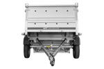 Remorque à un essieu 230x125 UNITRAILER GARDEN 230 KIPP avec côtés BIS et bâche en aluminium