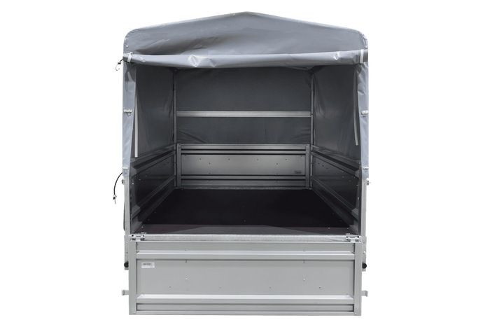 Remorque à un essieu sur ressorts 264x125 UNITRAILER FORCE 264/R KIPP avec châssis H-800 et bâche grise