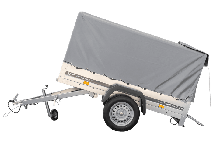 Remorque porte-voitures 200x106 UNITRAILER GARDEN 200 KIPP avec châssis H-800 et bâche grise