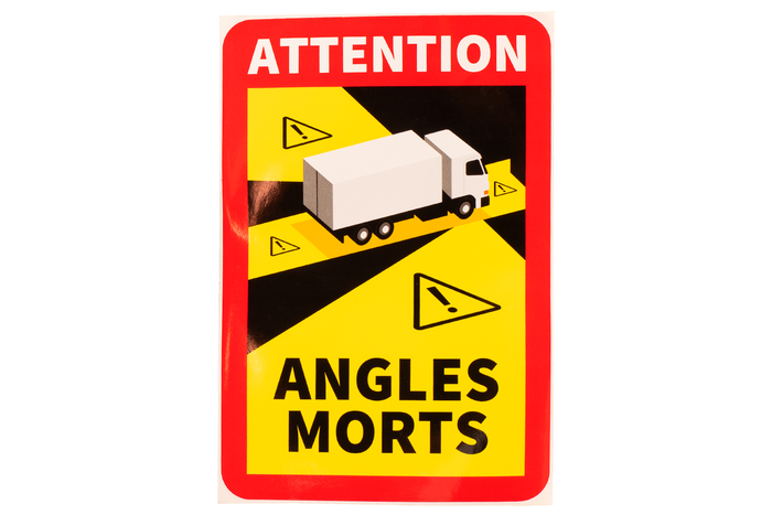 Panneau d'avertissement magnétique HERMON « ANGLE MORT » 250 x 170 mm