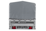 Remorque à un essieu sur ressorts 264x125 UNITRAILER FORCE 264/R KIPP avec châssis H-800 et bâche grise