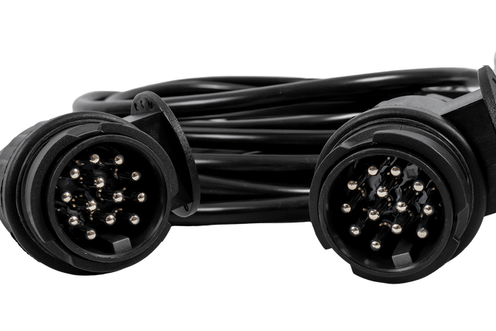 Faisceau électrique MANTES pour remorque de bateau, 11,67 m, prise 13 broches, 2 baïonnettes 5 broches
