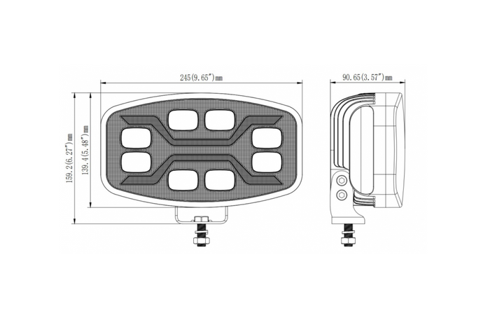 Réflecteur, lampe de travail LED KAMAR X-SPIDER L3436, 72 LED, 1600 lm