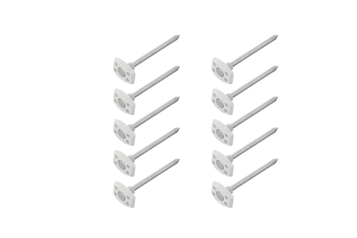Lot de 10 piquets de sol ProPlus 361736V01, piquets métalliques pour tapis de camping de 10 cm
