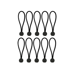 Ensemble de cordes pour fixer les auvents de tente ProPlus 365644 cordes en caoutchouc avec boule 15cm 10 pièces.