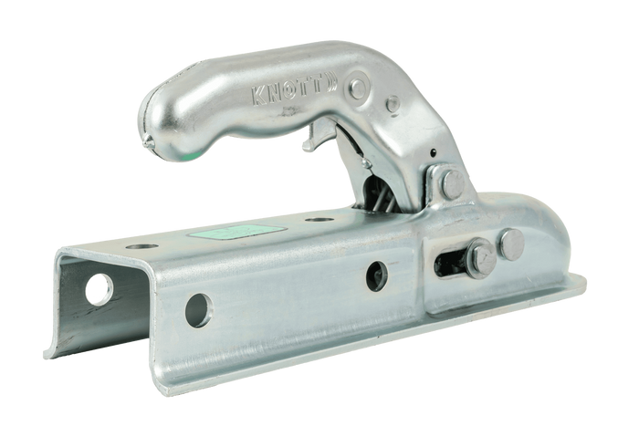 Attelage à boule KNOTT KQ14-B pour remorque de 1400 kg avec timon carré de 60 mm