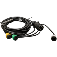 Prise de courant MANTES pour remorque, faisceau électrique 4,7 m, connecteurs à baïonnette 7 broches, 2 x 5 broches + 2 x 2 broches