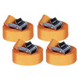 Jeu de quatre sangles de transport KAMAR 3m/25mm/2,5t avec tendeur, sangles monoblocs pour cerclage
