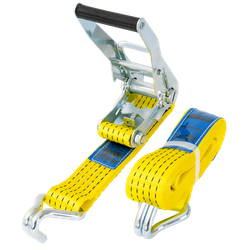 Courroie de transport jaune UNITRAIER 4 m/50 mm/5 t avec tendeur