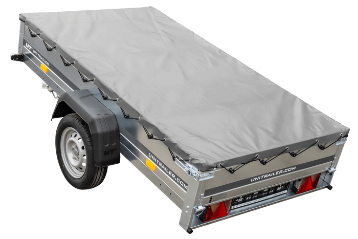 Remorque galvanisé 230 x 125 cm Garden Trailer 230 KIPP [avec roue jockey et bâche plate]