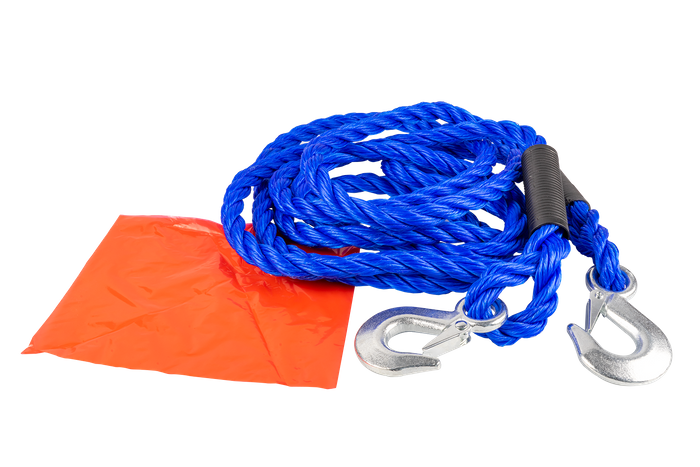 Corde de remorquage avec crochets LAMPA 4 m/18 mm/5 t bleue