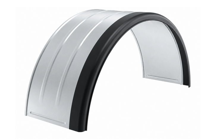 Garde-boue double pour remorque 17,5-19,5" DOMAR DK7140, passage de roue 1000/500 mm, métal avec bord en caoutchouc
