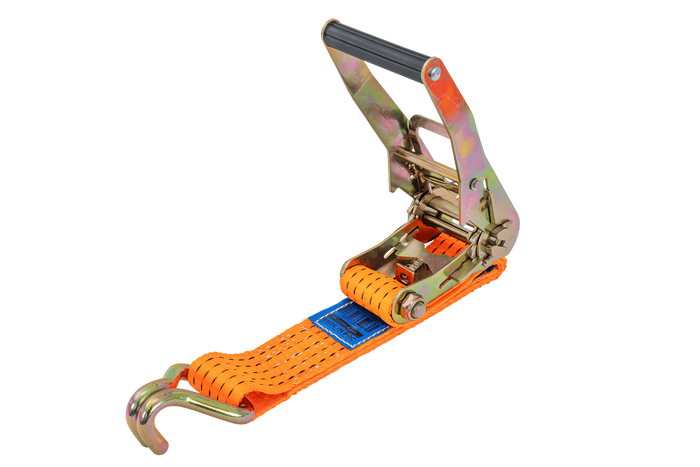 Ensemble de quatre courroies de transport UNITRAILER 10 m/50 mm/5 t orange avec tendeur