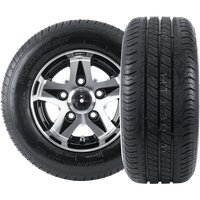 Jeu de deux roues renforcées pour remorque PNEU LINGLONG 195/55 R10C 98/96N ALU UNITRAILER JANTE 6Jx10&quot; 5x112 ET:-4