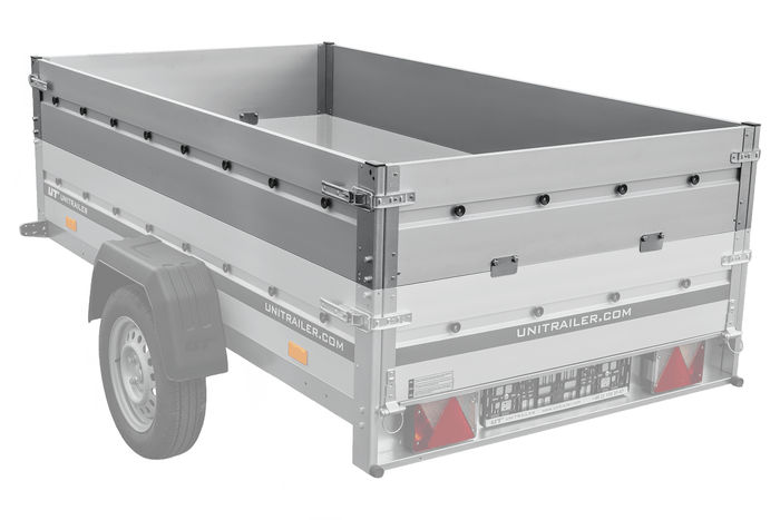 Côtés en aluminium BIS pour la remorque UNITRAILER GARDEN 230 KIPP ALU