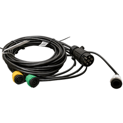 Prise de courant MANTES pour remorque, faisceau électrique 4,7 m, connecteurs à baïonnette 7 broches, 2 x 5 broches + 2 x 2 broches