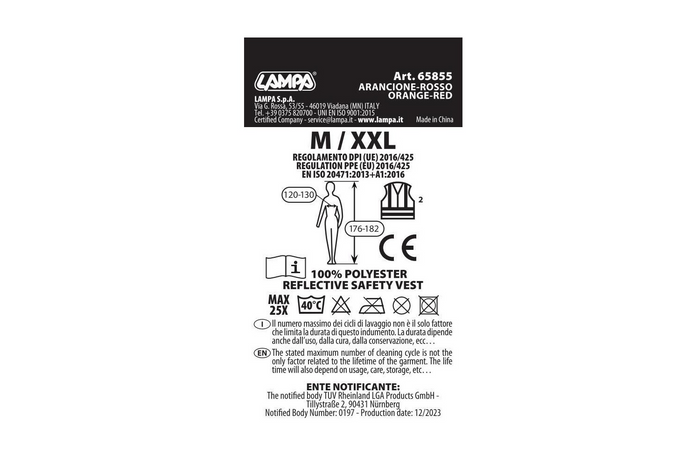 Gilet réfléchissant LAMPA Life-Vest universel M-XXL