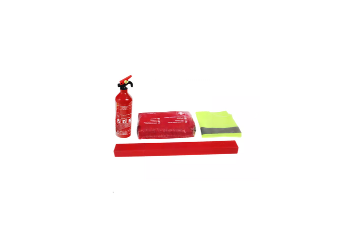 Kit voiture HERMON : trousse de premiers secours, extincteur, triangle, gilet