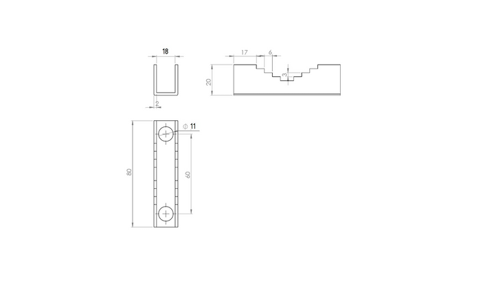Connecteur dentelé Dromet pour U-boulons / étriers M10x53