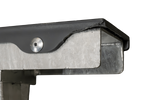 Support latéral plat OUTLET UNITRAILER, longueur 30 cm, hauteur 40 cm, pour remorque à bateau, GRIS