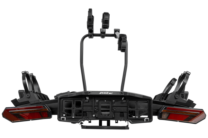 Inter Pack Velox 3 LED - porte-vélos pliable pour 3 vélos avec éclairage LED (noir)