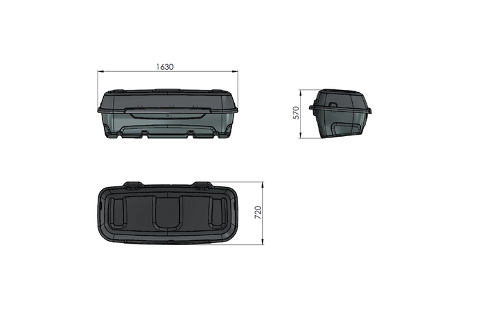 Box, coffre sur boule d'attelage Inter Pack Re-cargo (plateforme + coffre)