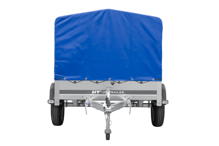 Remorque légère 200x125 UNITRAILER GARDEN 201 KIPP avec châssis H-800 et bâche bleue